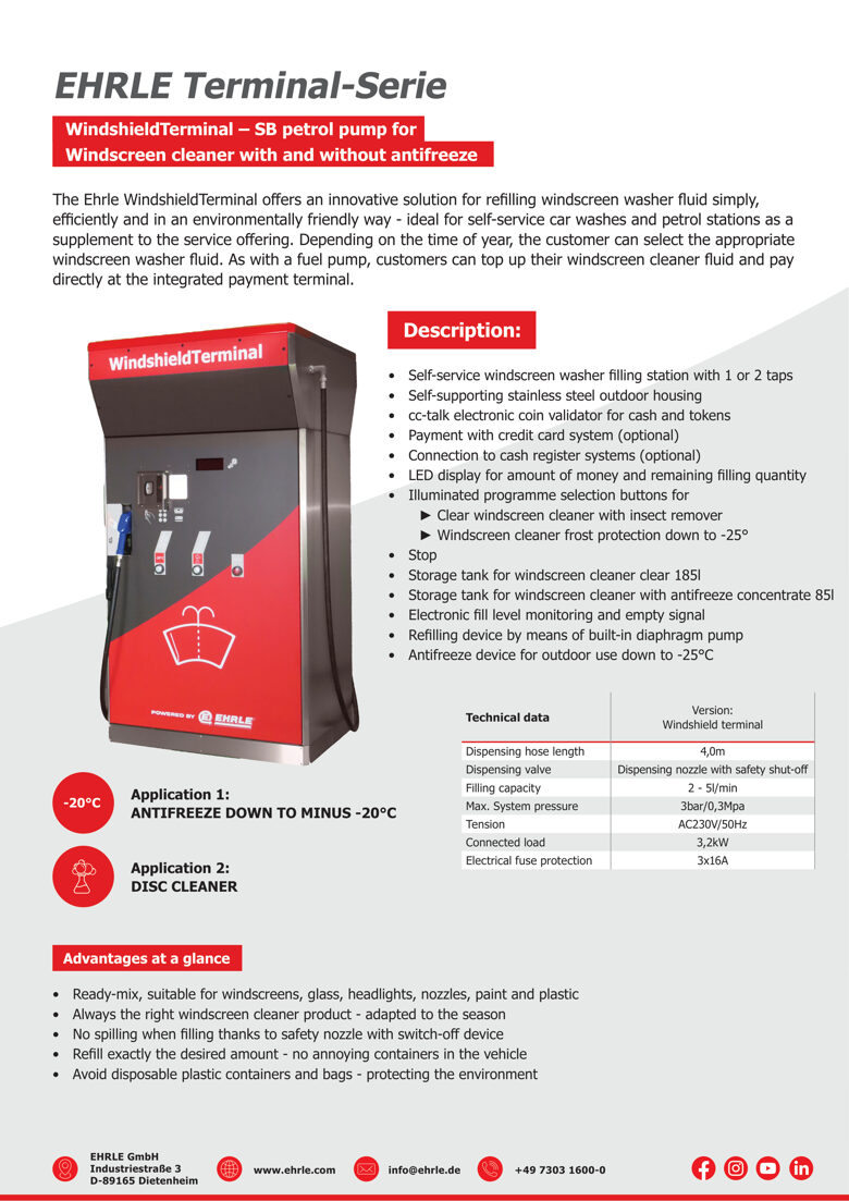 EHRLE WindshieldTerminal